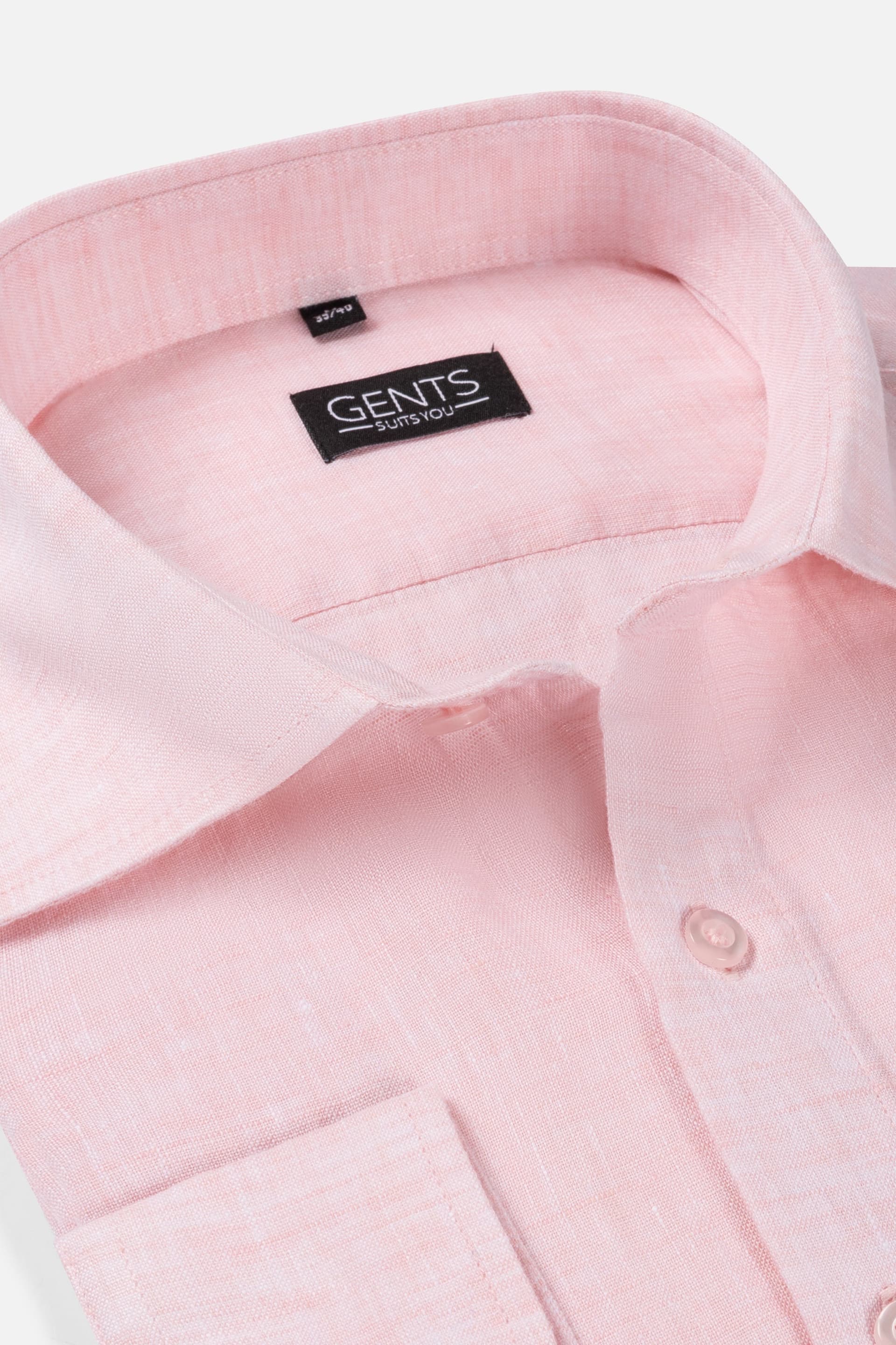 Overhemd linnen roze — afbeelding 2