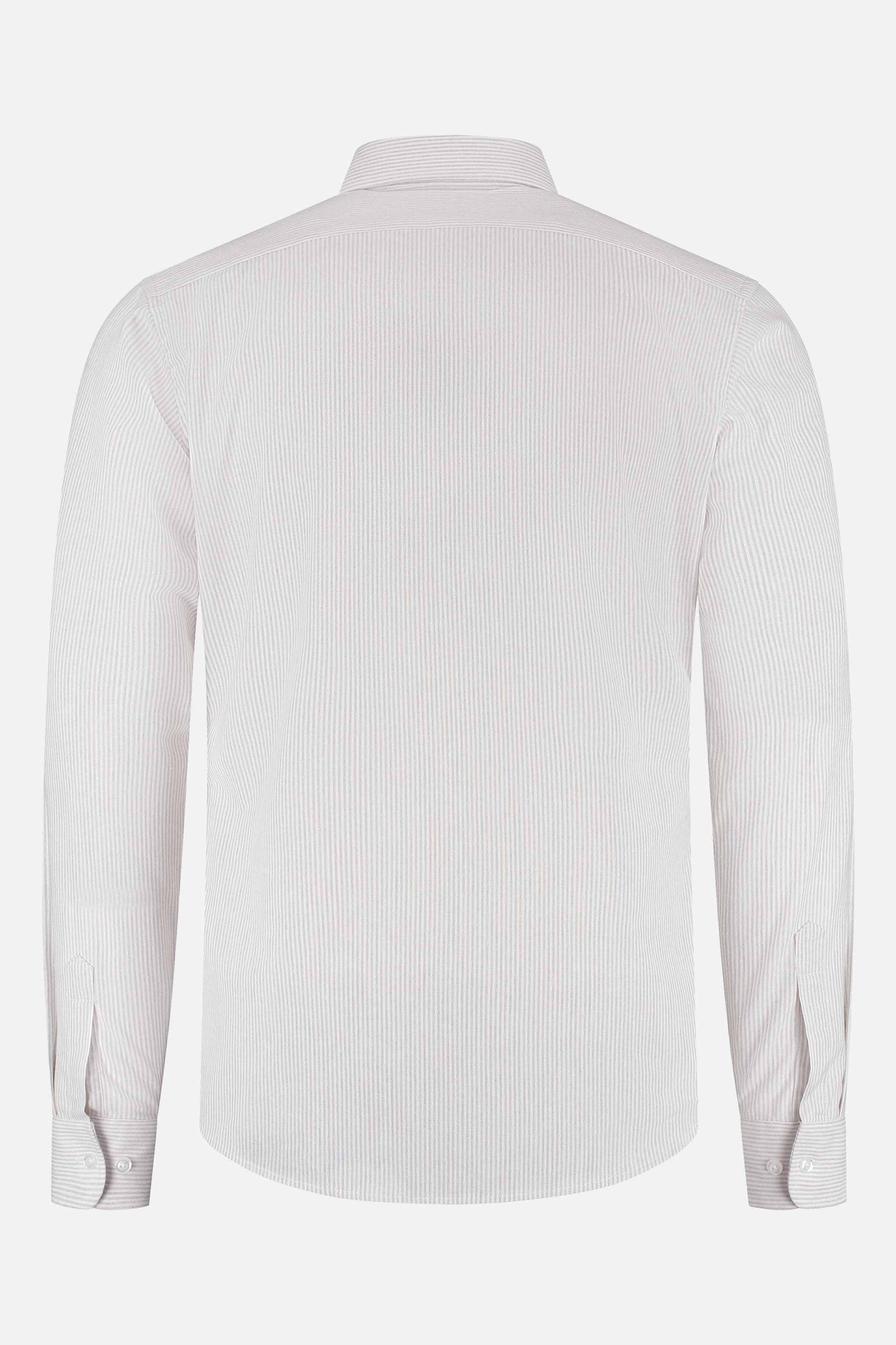 Overhemd smalle streep beige — afbeelding 4
