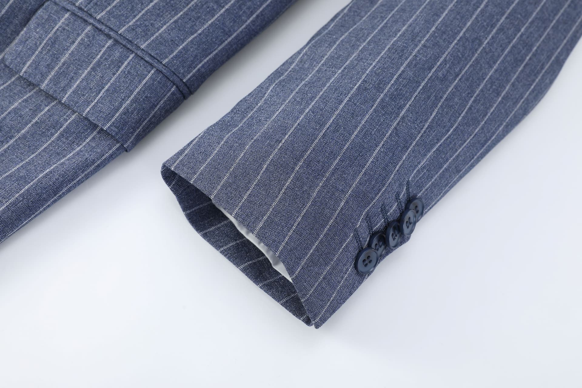 Sakko Nadelstreifen Denimblau — afbeelding 7