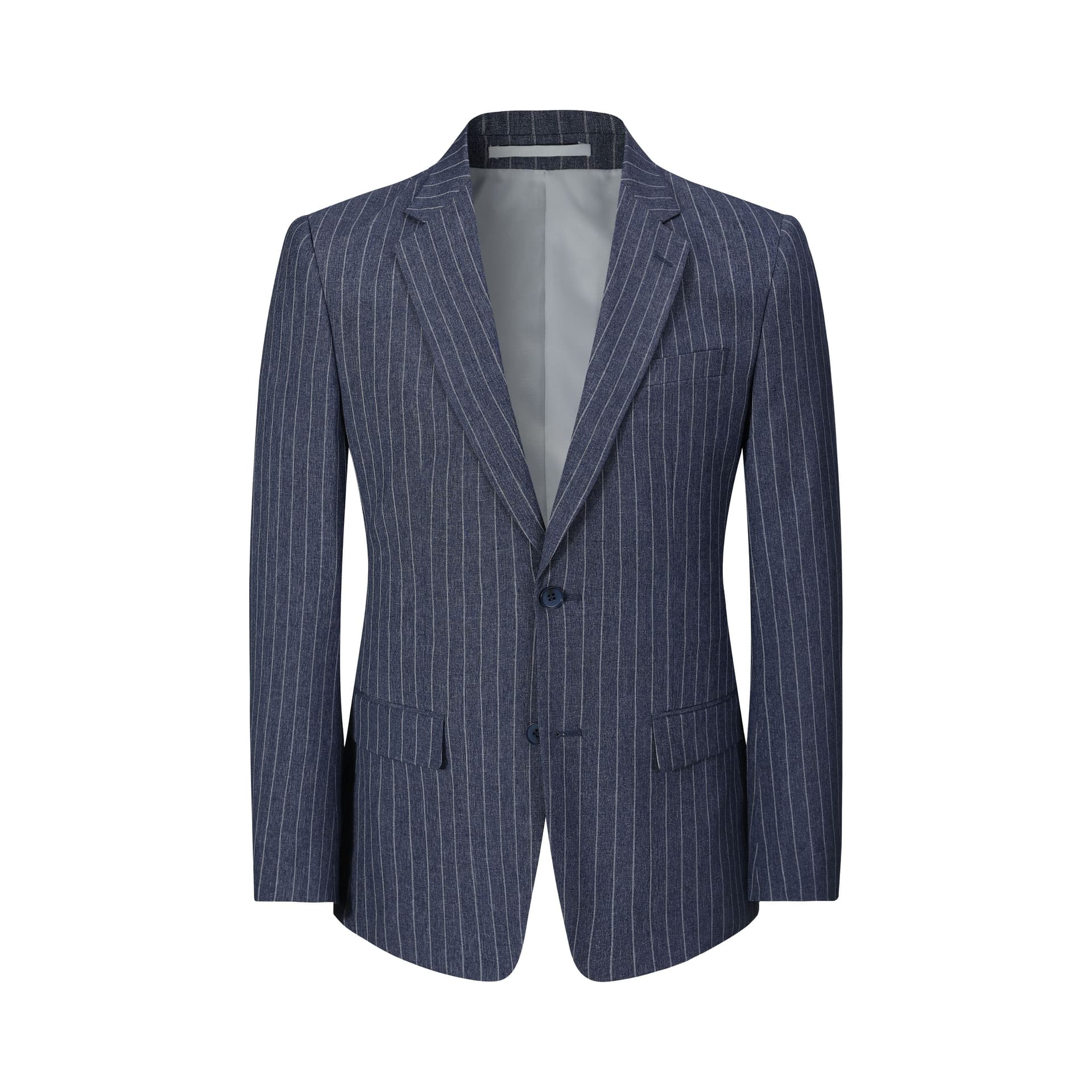 Sakko Nadelstreifen Denimblau — afbeelding 4