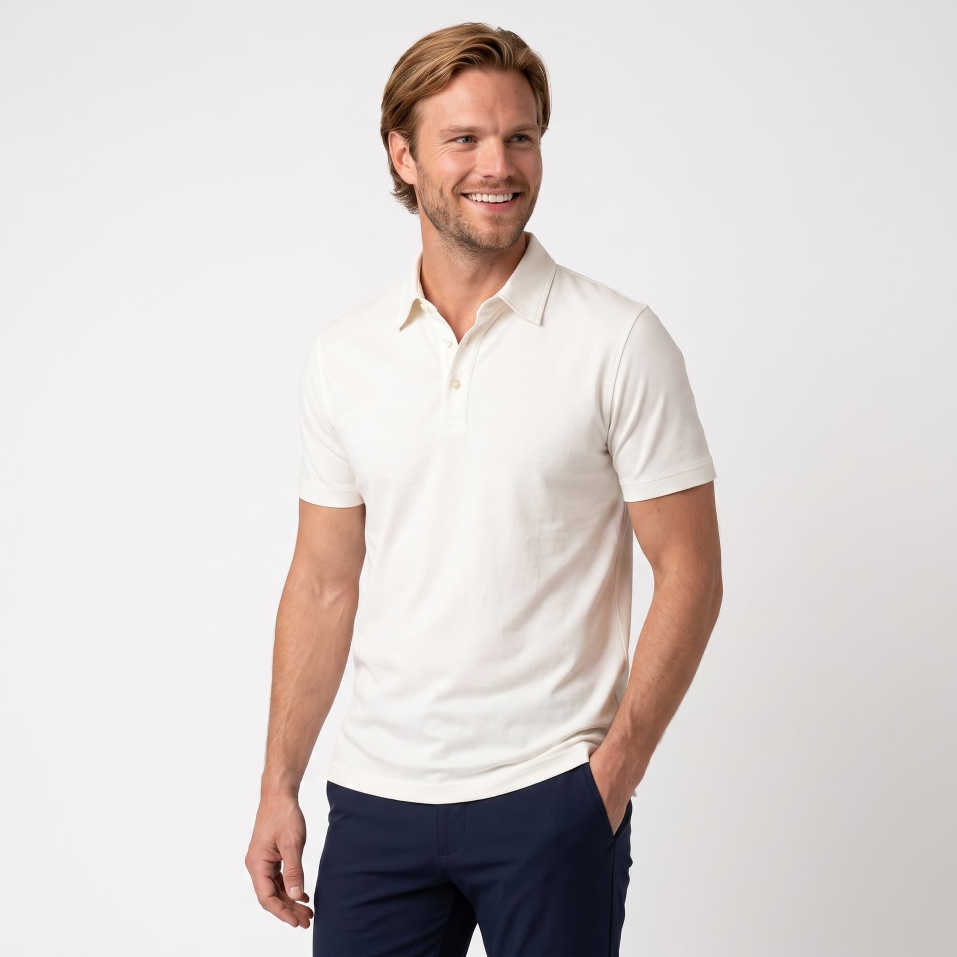 Polo shirt blanco — afbeelding 3