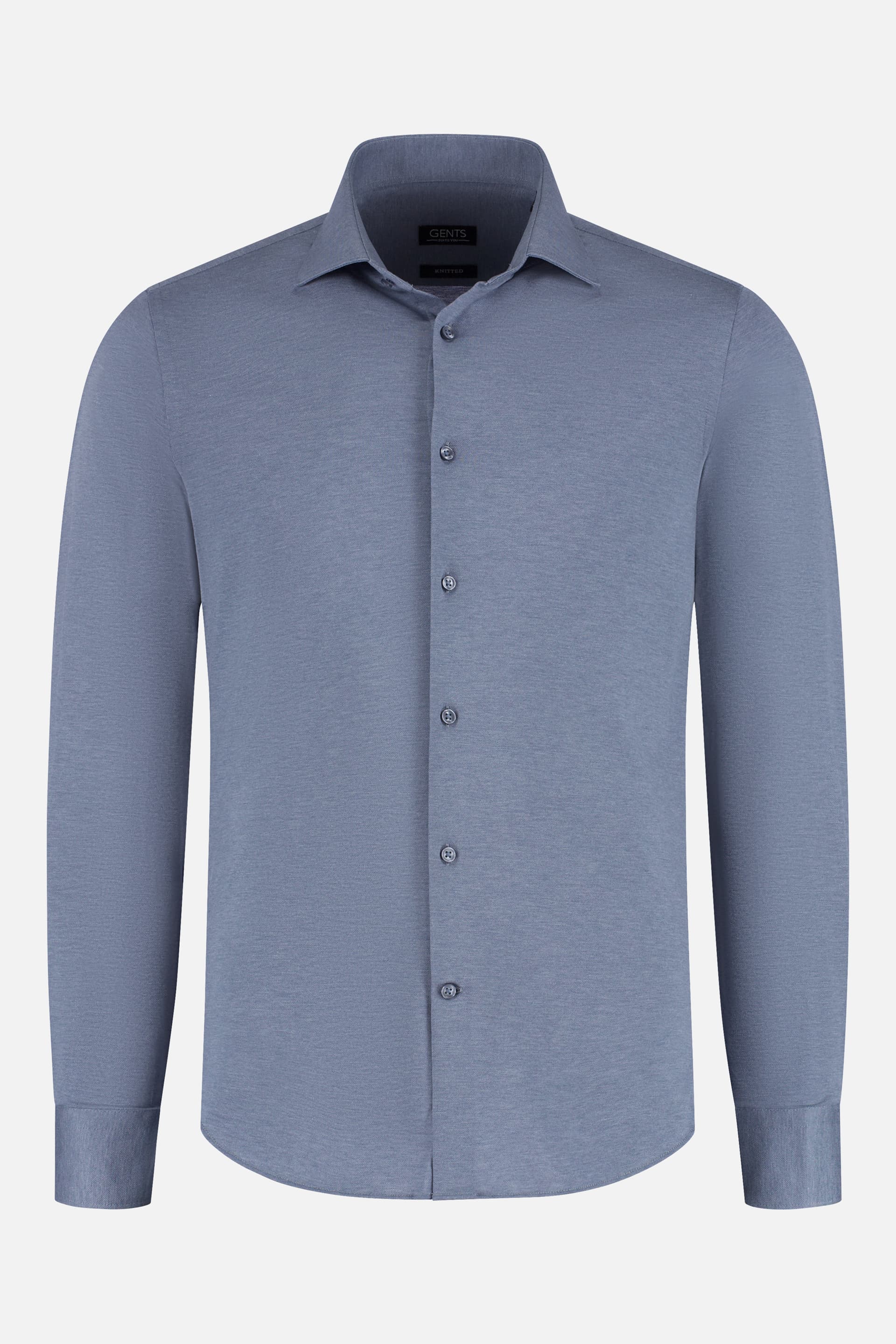 Knit pique denimblauw