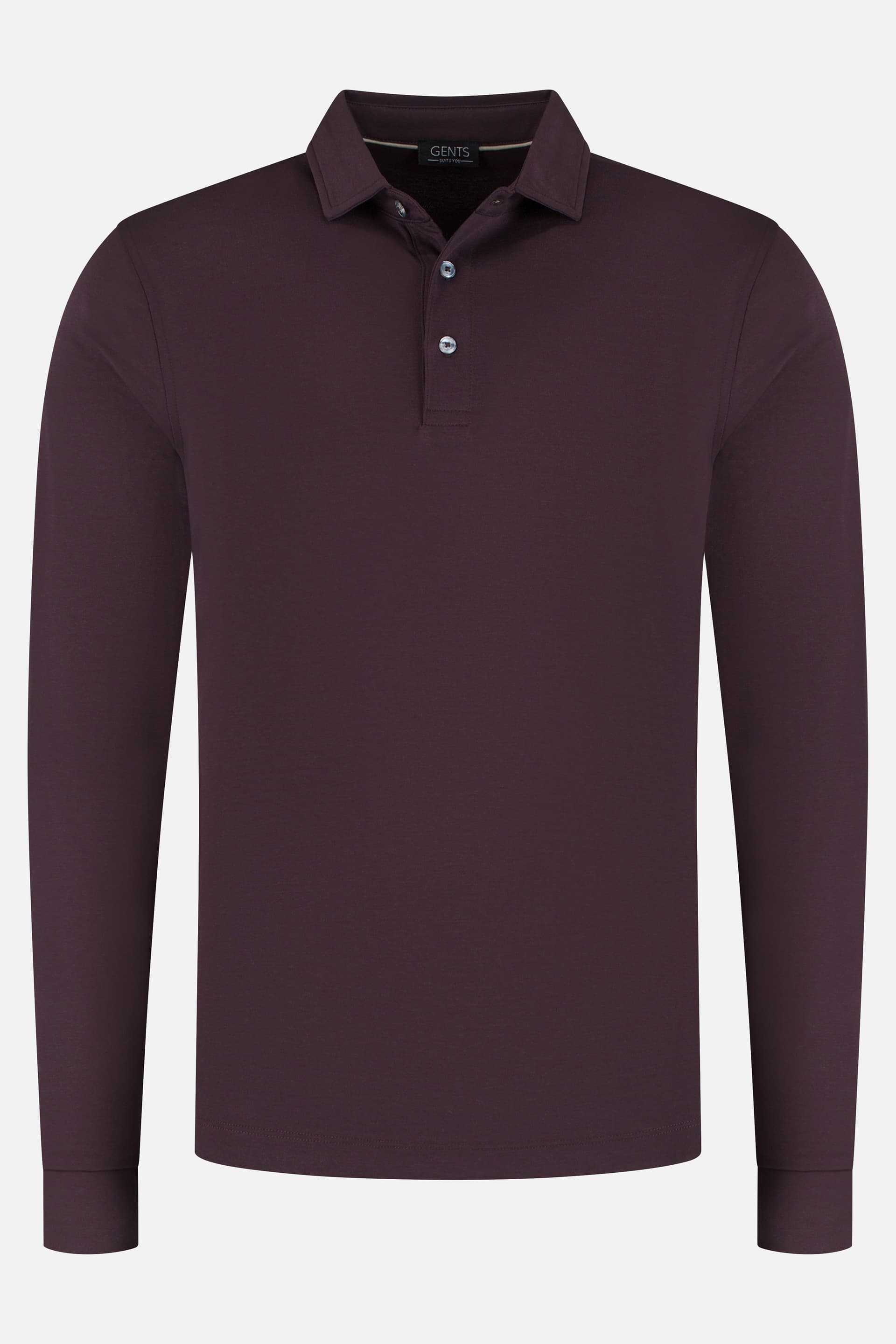 Polo & riem — Polo longsleeve donkerrood