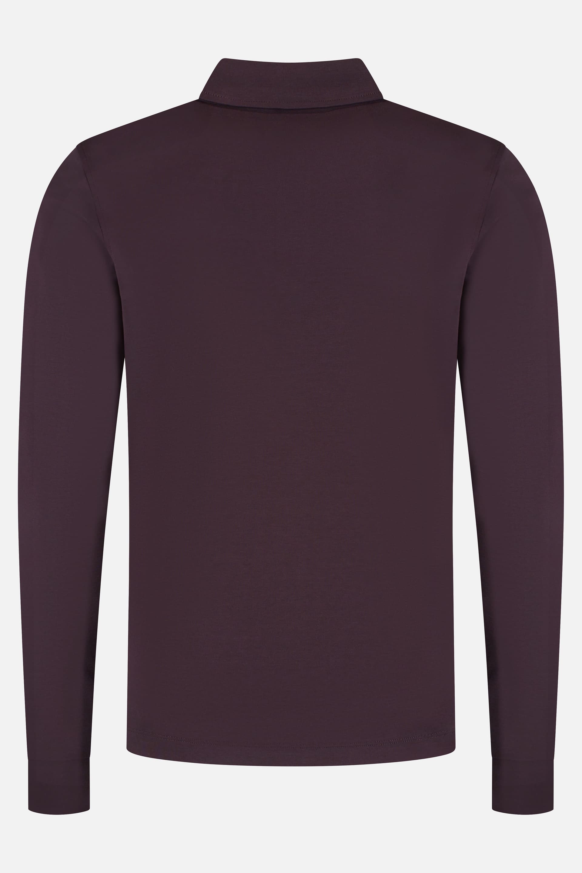 Langarm-Poloshirt in Dunkelrot — Abbildung 3