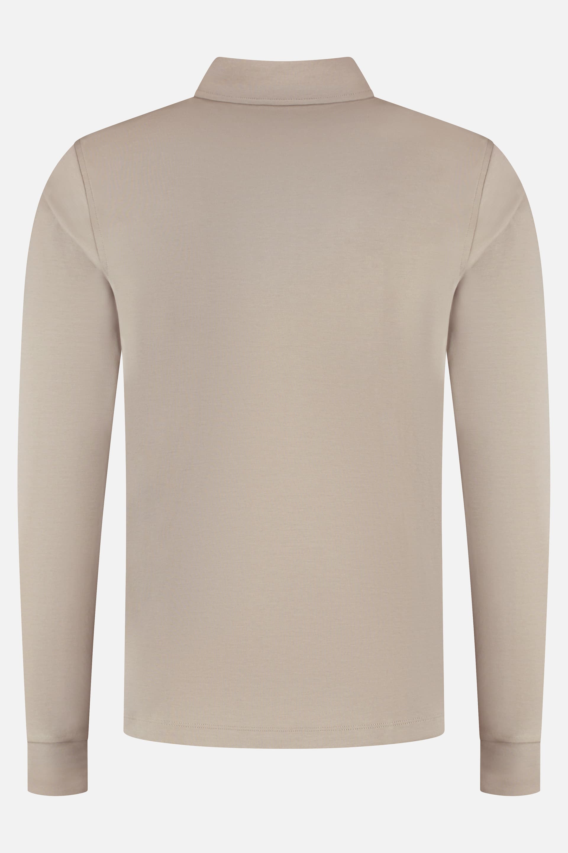 Langarm-Poloshirt in Kit-Beige — Abbildung 3