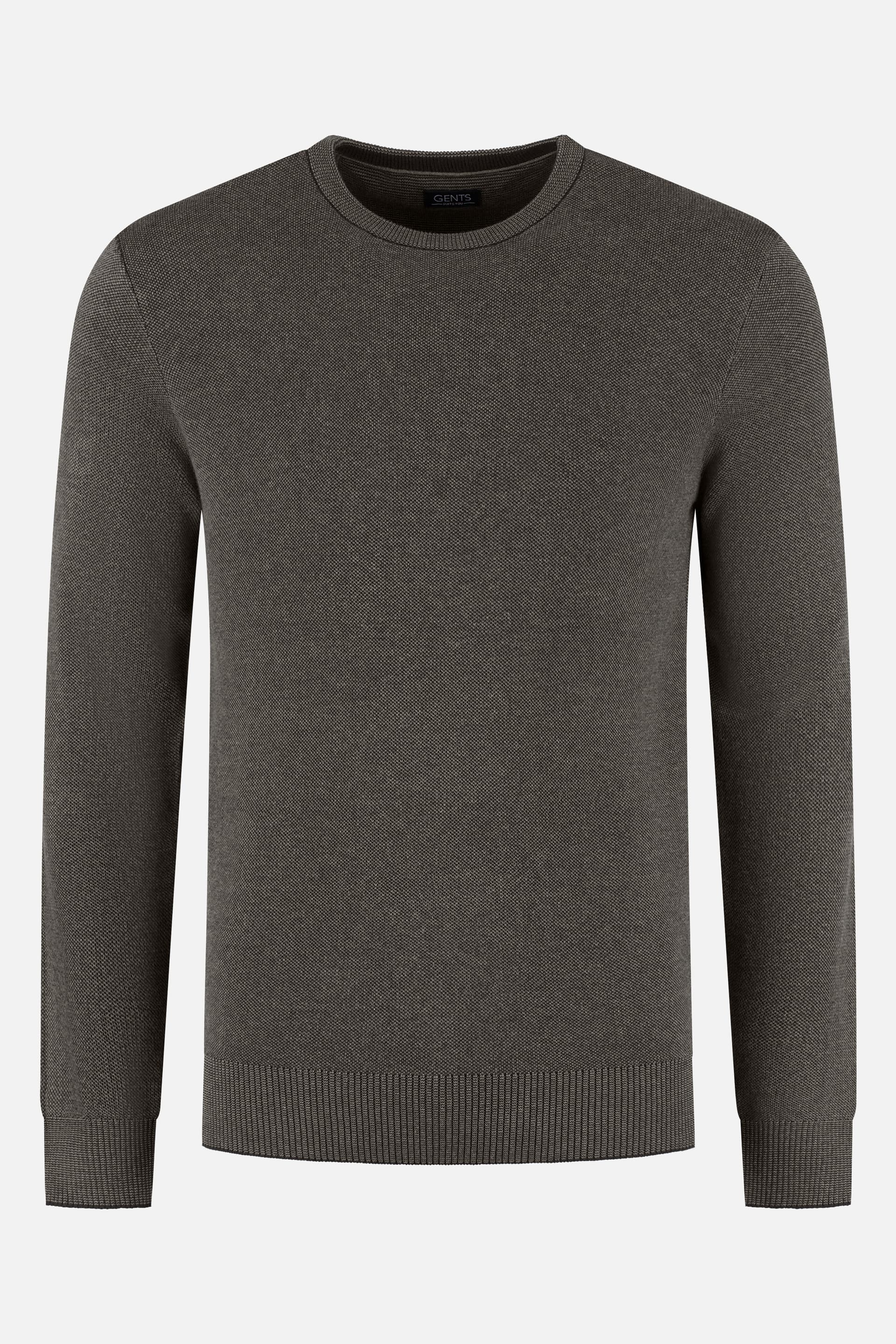 Ronde hals two-tone mosgroen