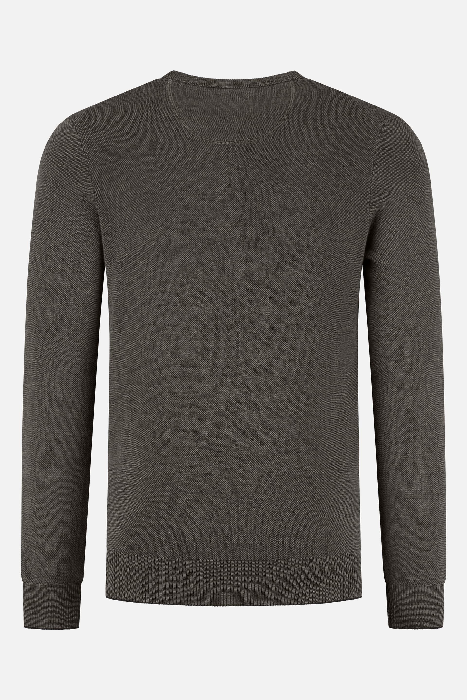 Ronde hals two-tone mosgroen