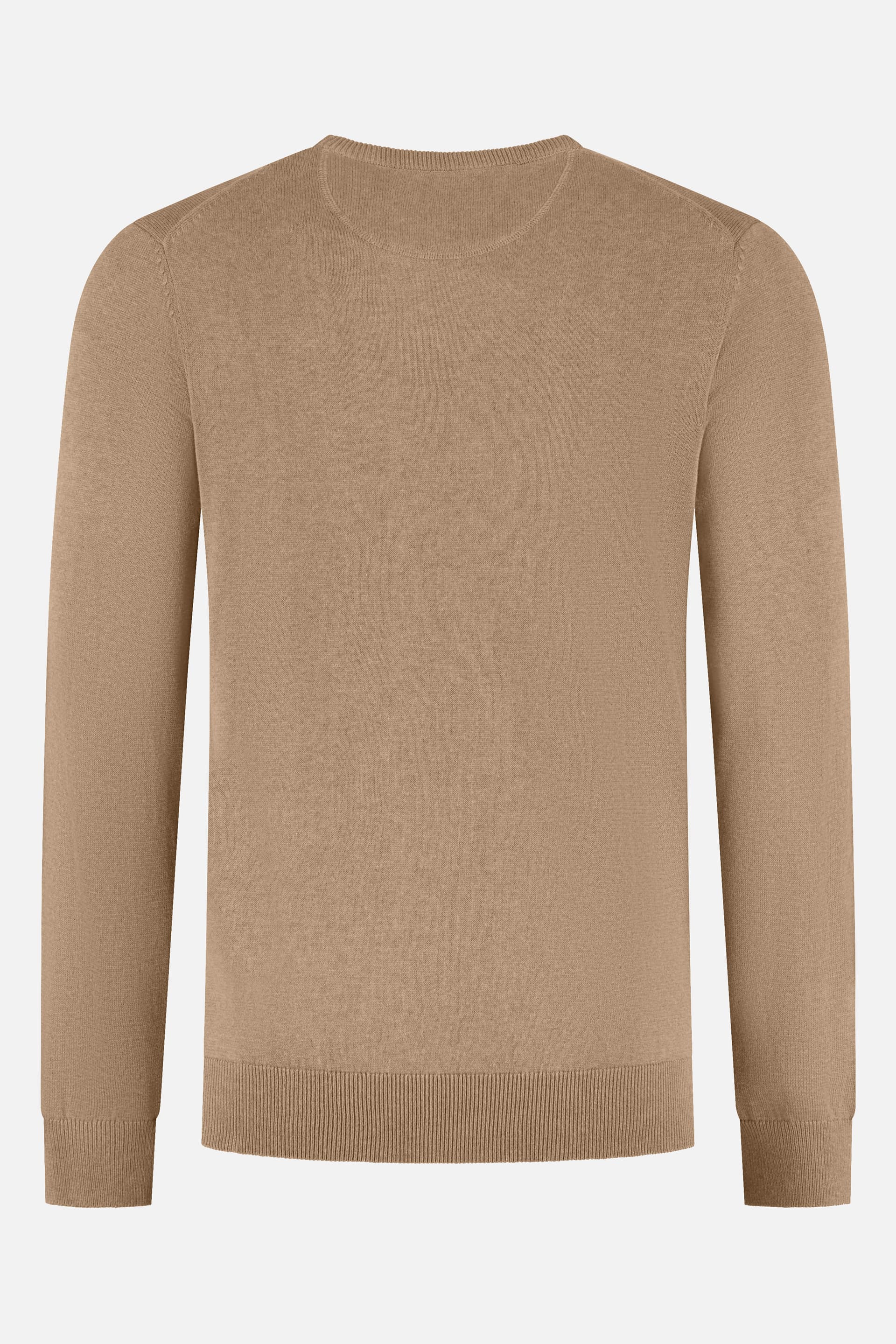 Ronde hals katoen camel