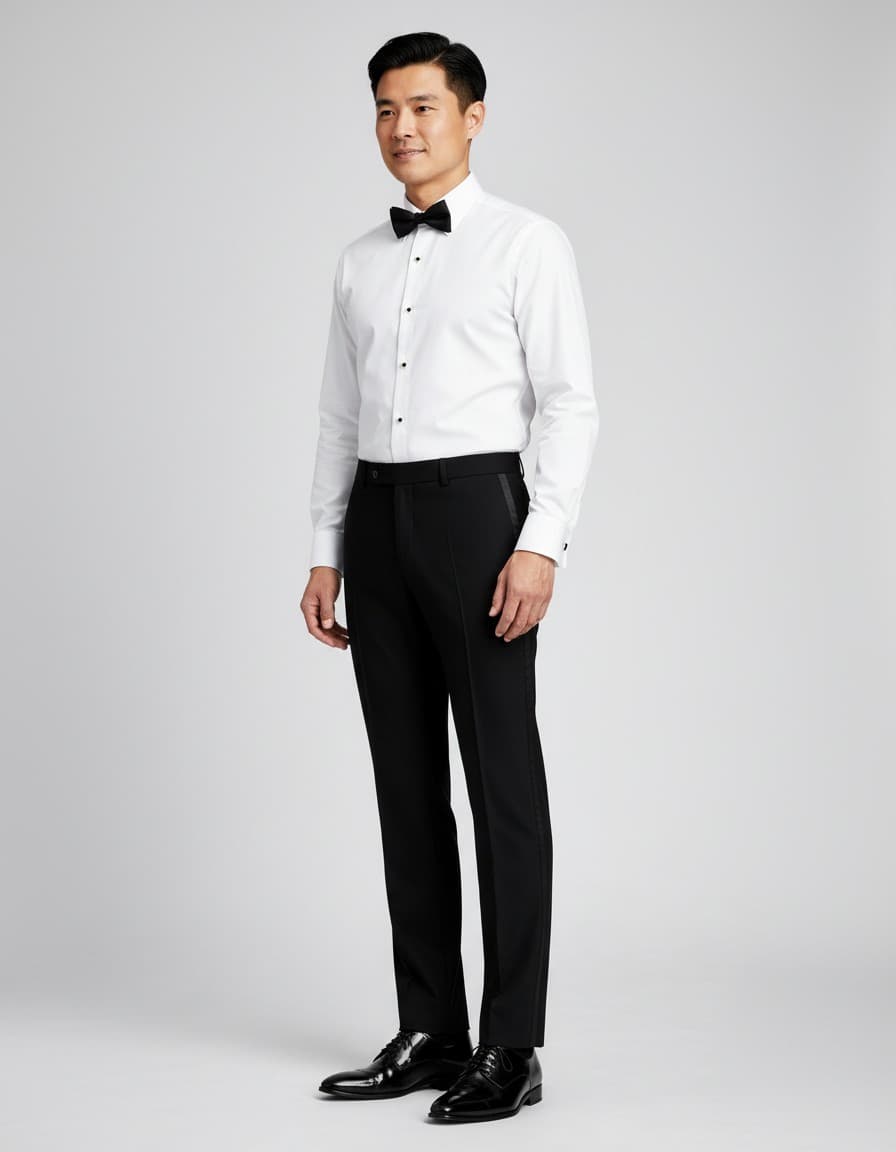 Dress Trousers Black — on model