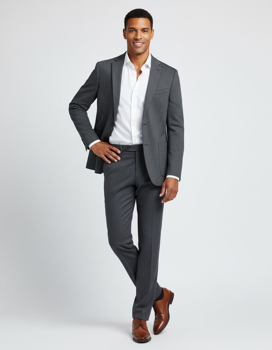 Colbert pied-de-poule — op model