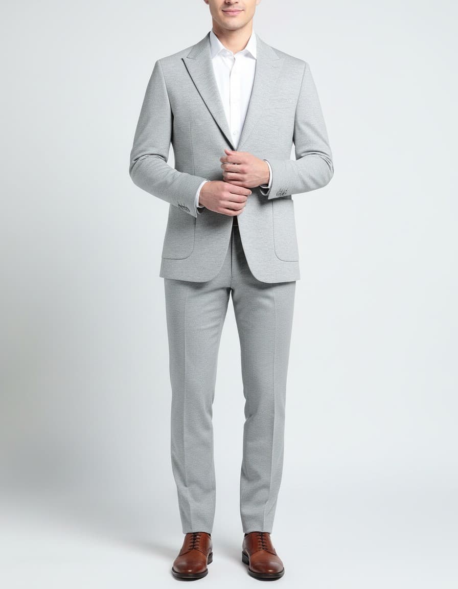 Colbert stretch pique melange — op model