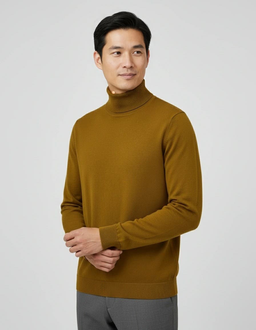 Coltrui cotton blend oker — op model