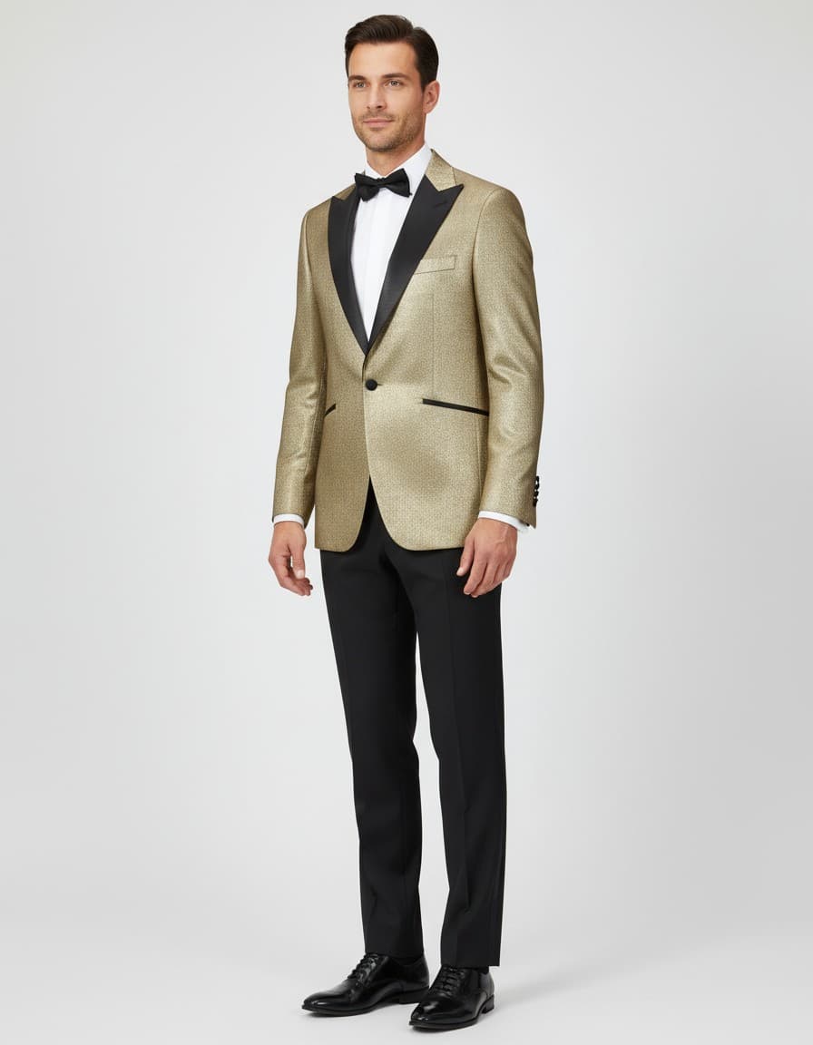 Dinnerjacket Gold — auf dem Model