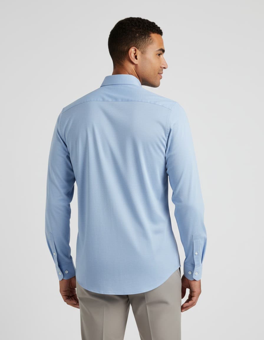 Overhemd knit pique — op model