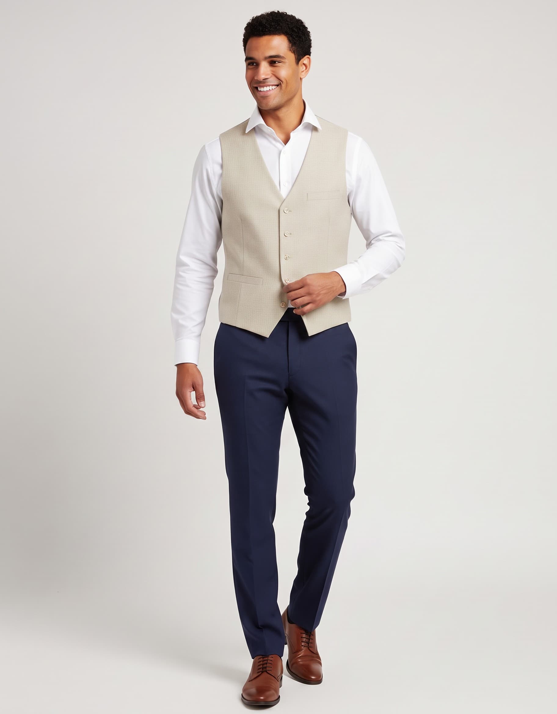 Beach Sand Waistcoat — on model