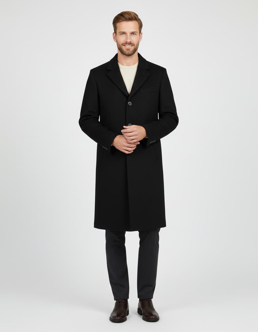 Long Jacket Black — on model