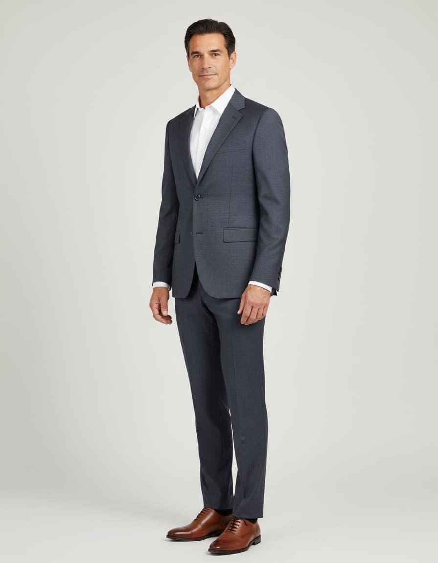 Colbert wol blauw Mix & Match — op model