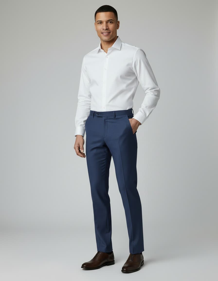 Pantalon blend royalblue MixMatch — op model