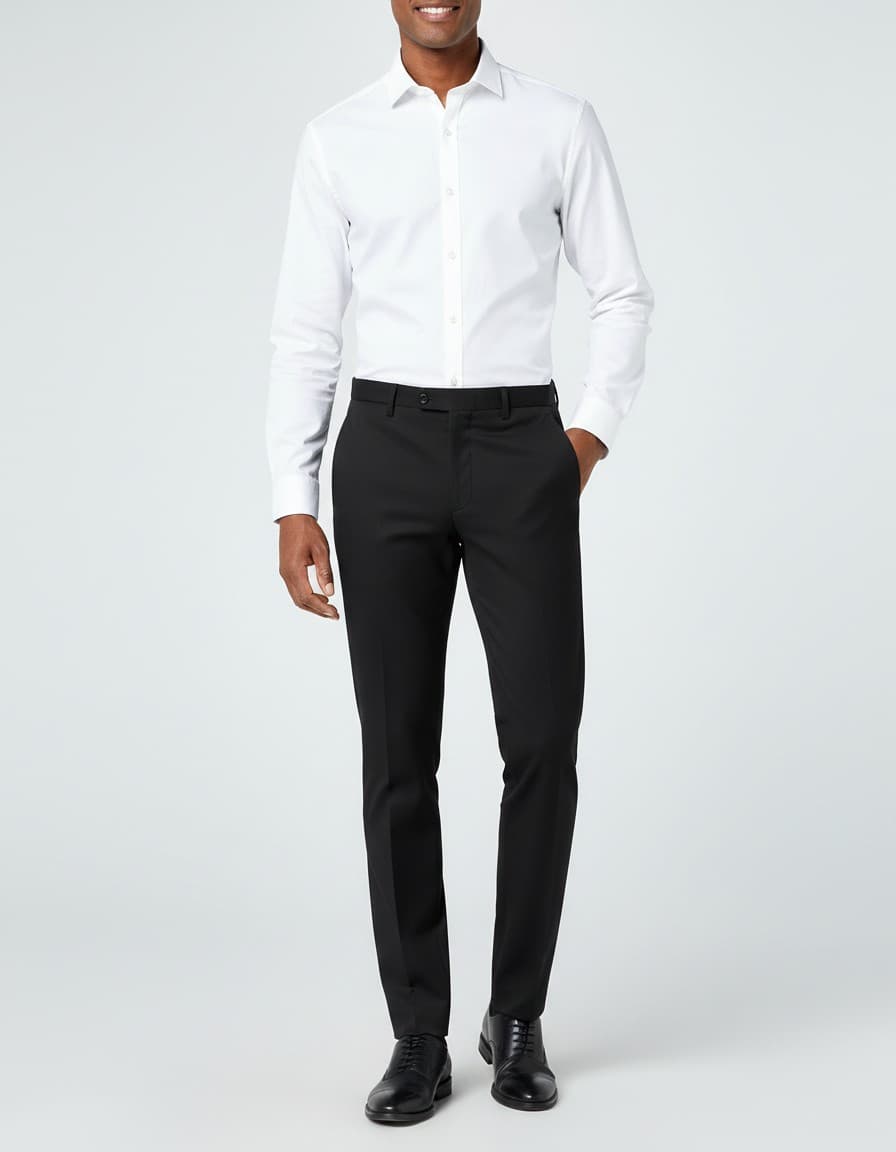 Pantalon zwart Mix & Match — op model