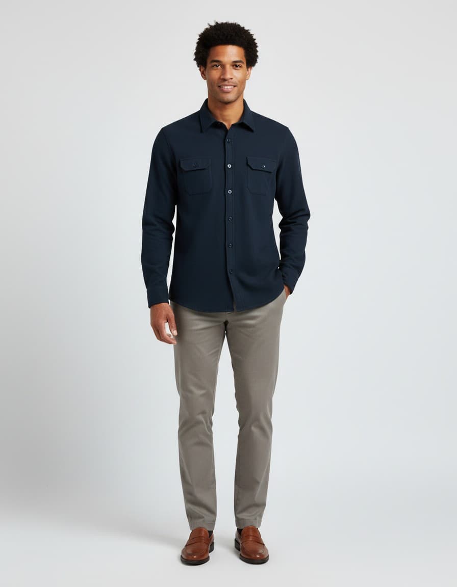 Overshirt flannel — op model