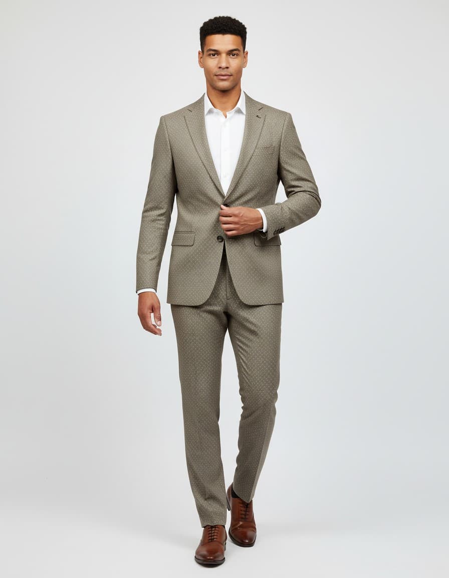 Pak cappuccino beige — op model