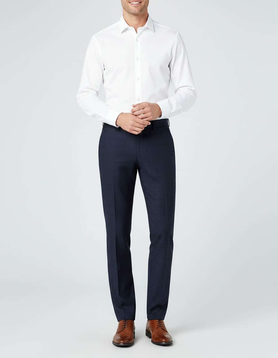 Pantalon ruit — op model