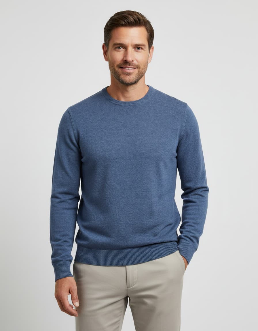 Ronde hals two-tone — op model
