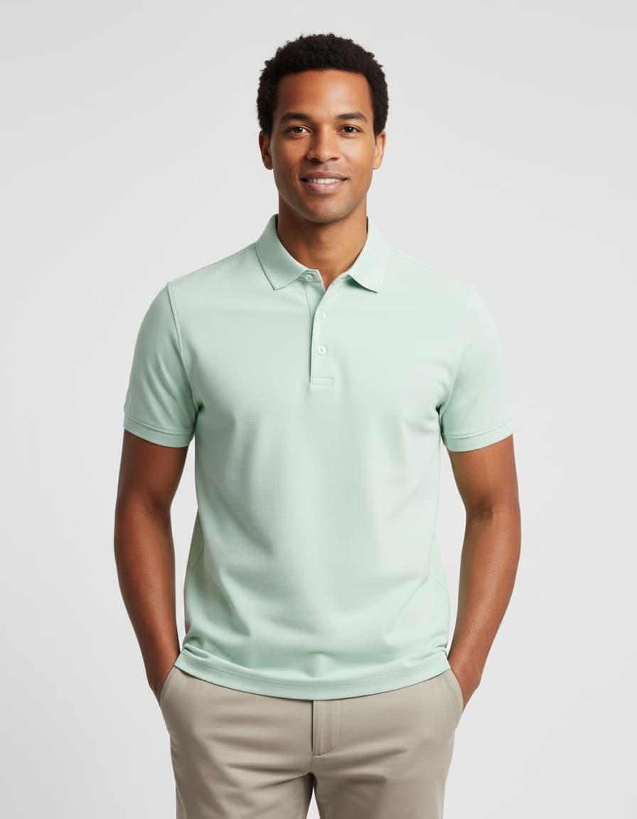 Shirt-polo 2-tone — op model