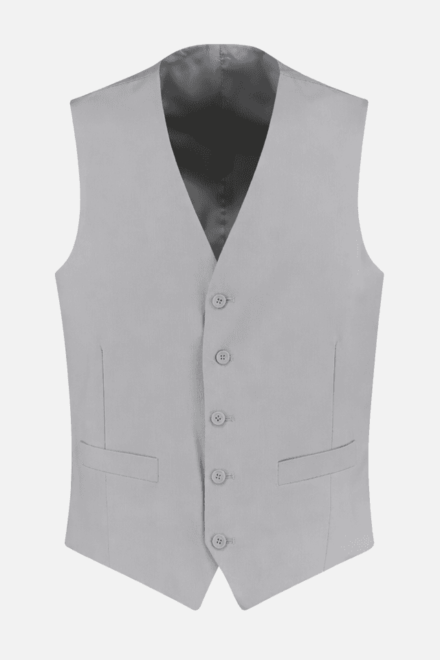 Jacquet vest lichtgrijs