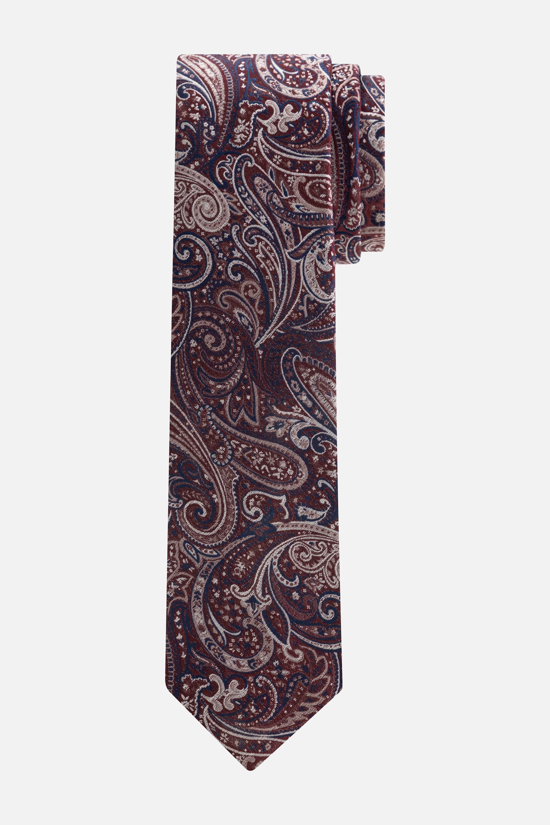 Stropdas zijde paisley rood