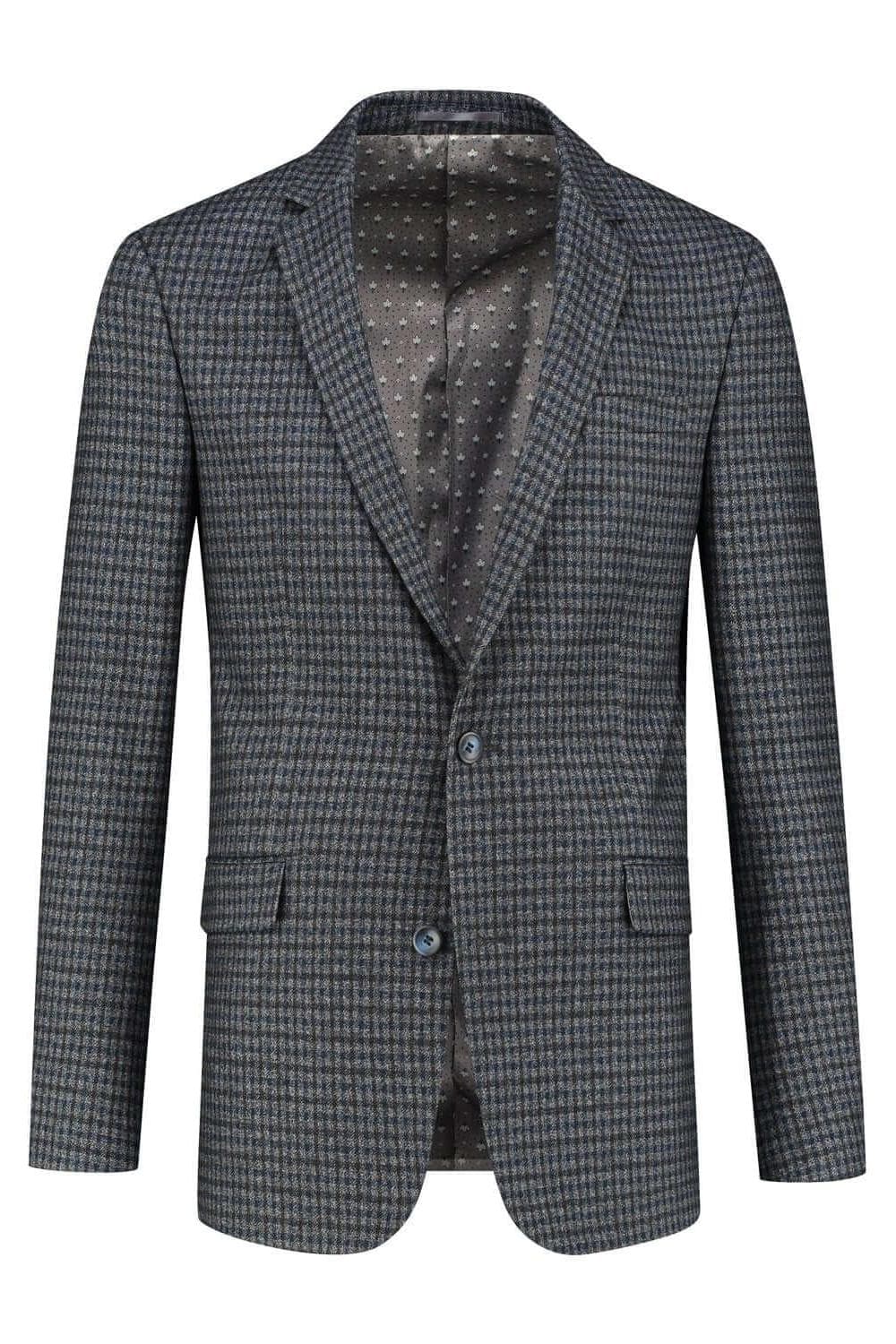 Blazer tweed cuadros gris