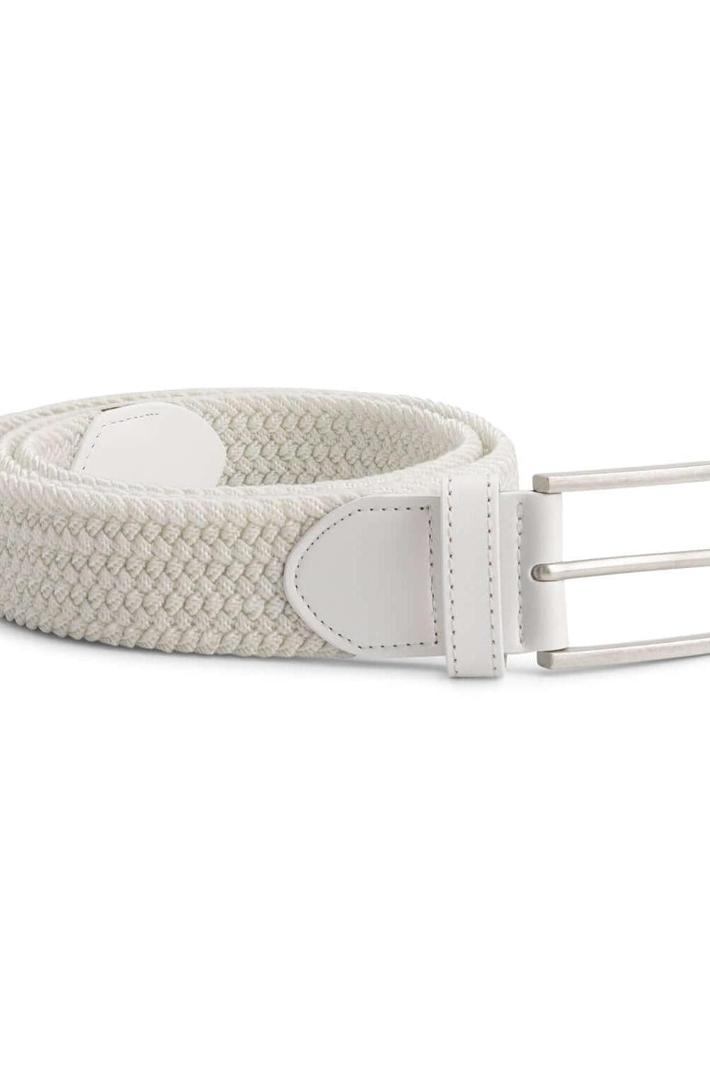 Gevlochten elastische riem wit