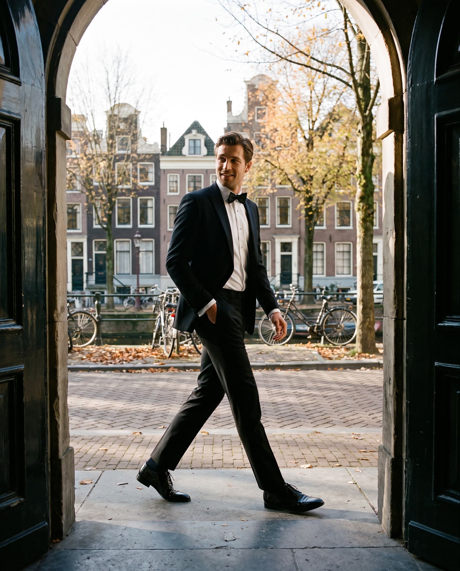 Broek smoking - rokkostuum zwart — sfeerbeeld