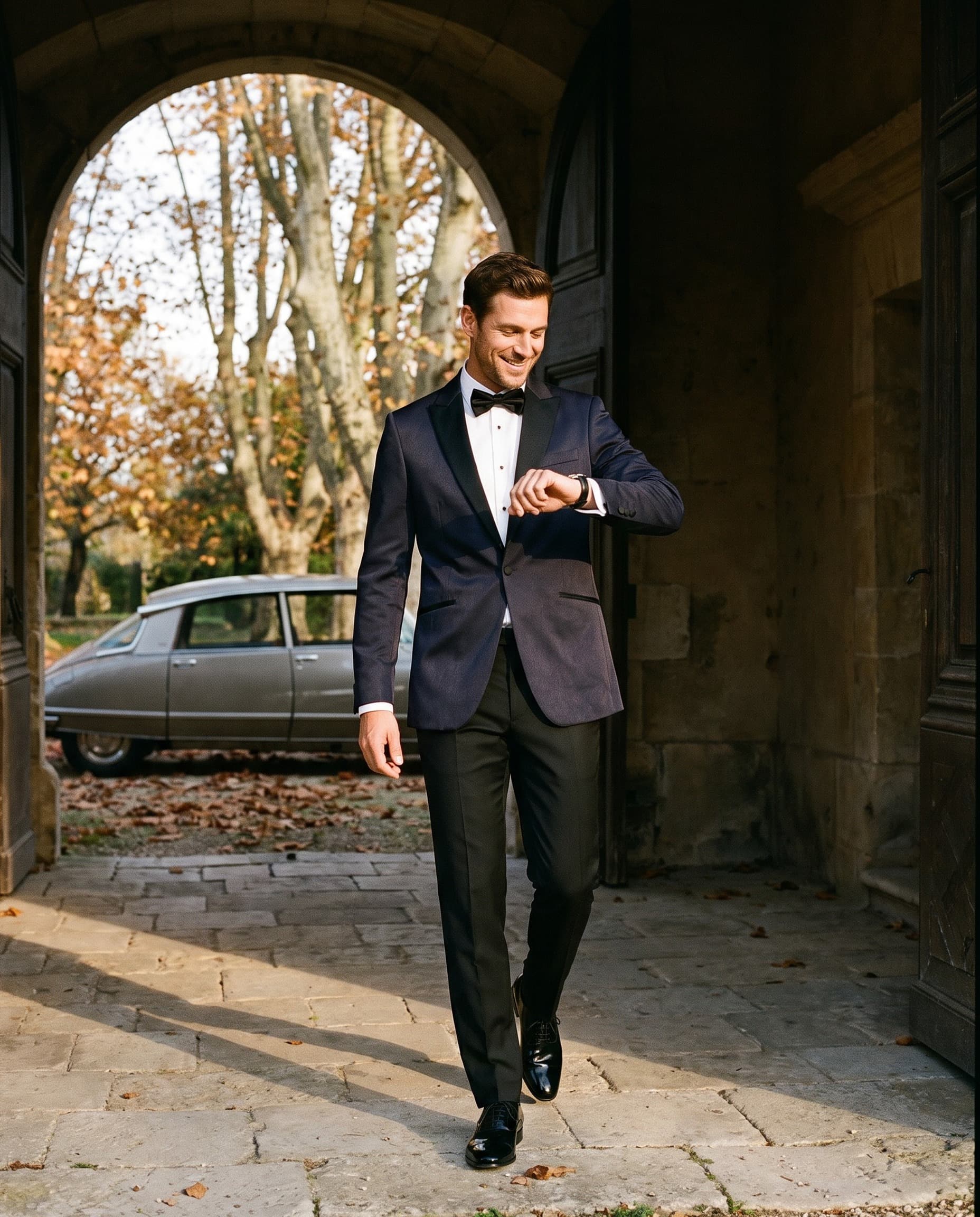 Dinnerjacket velvet zwart — sfeerbeeld
