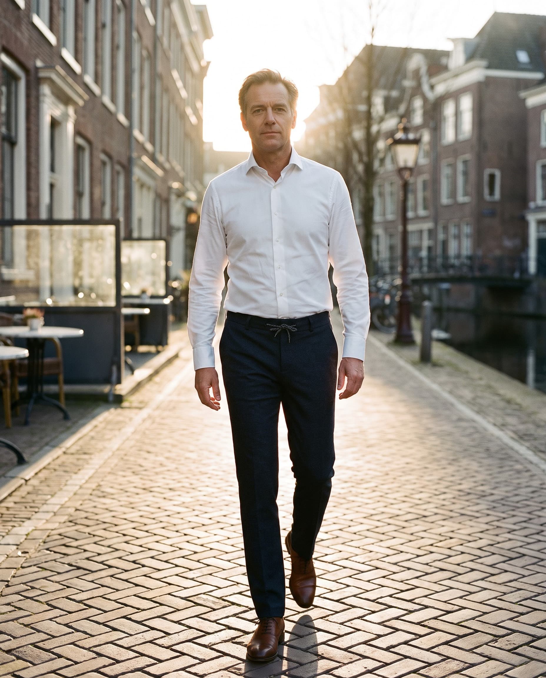 Pantalon jog-trousers blauw-sneaker-suit — sfeerbeeld