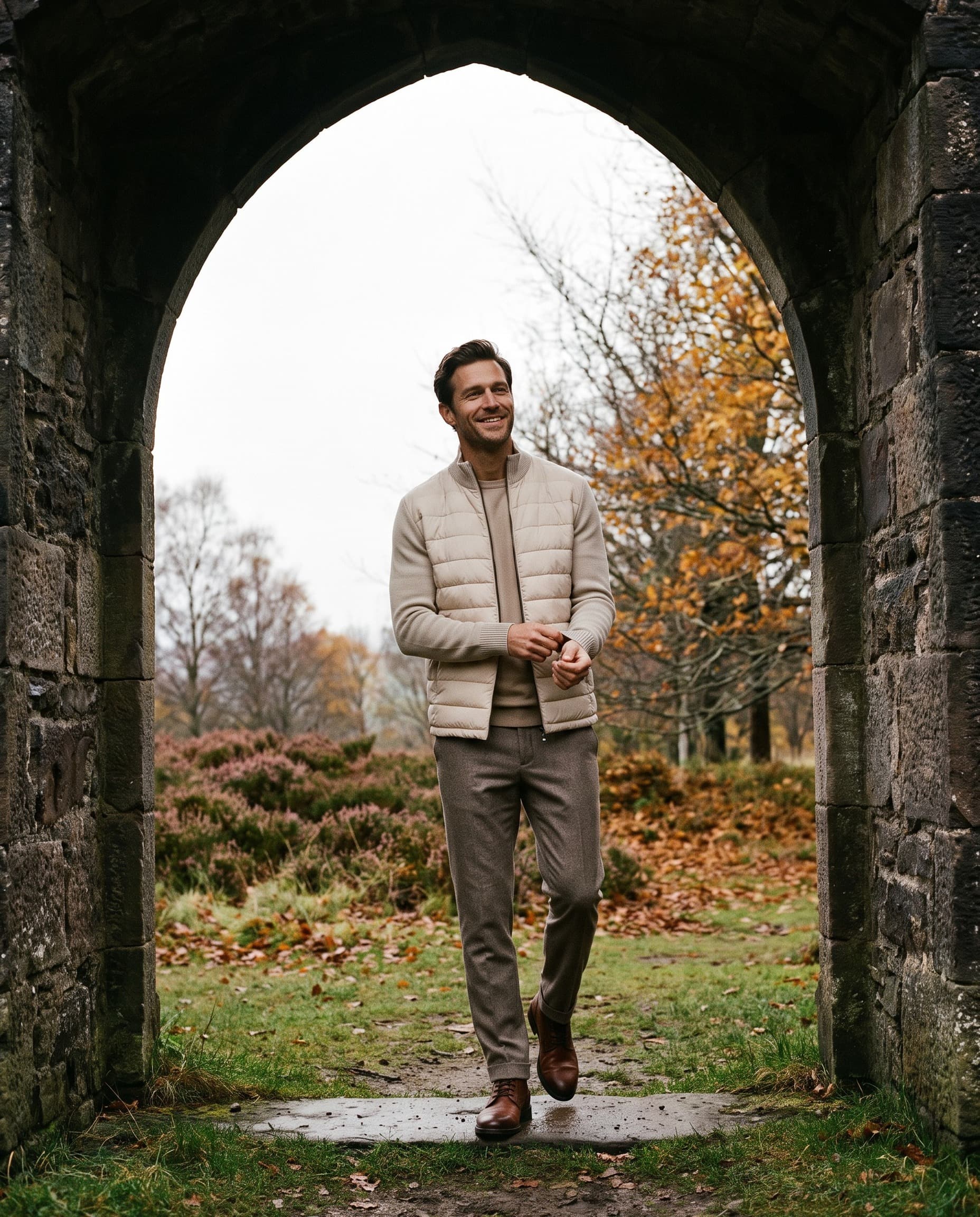 Vest windstopper beige — sfeerbeeld