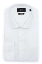 GENTS overhemd slimfit wit, katoenen slim-fit overhemd met klassieke kraag en verstelbare manchetten.