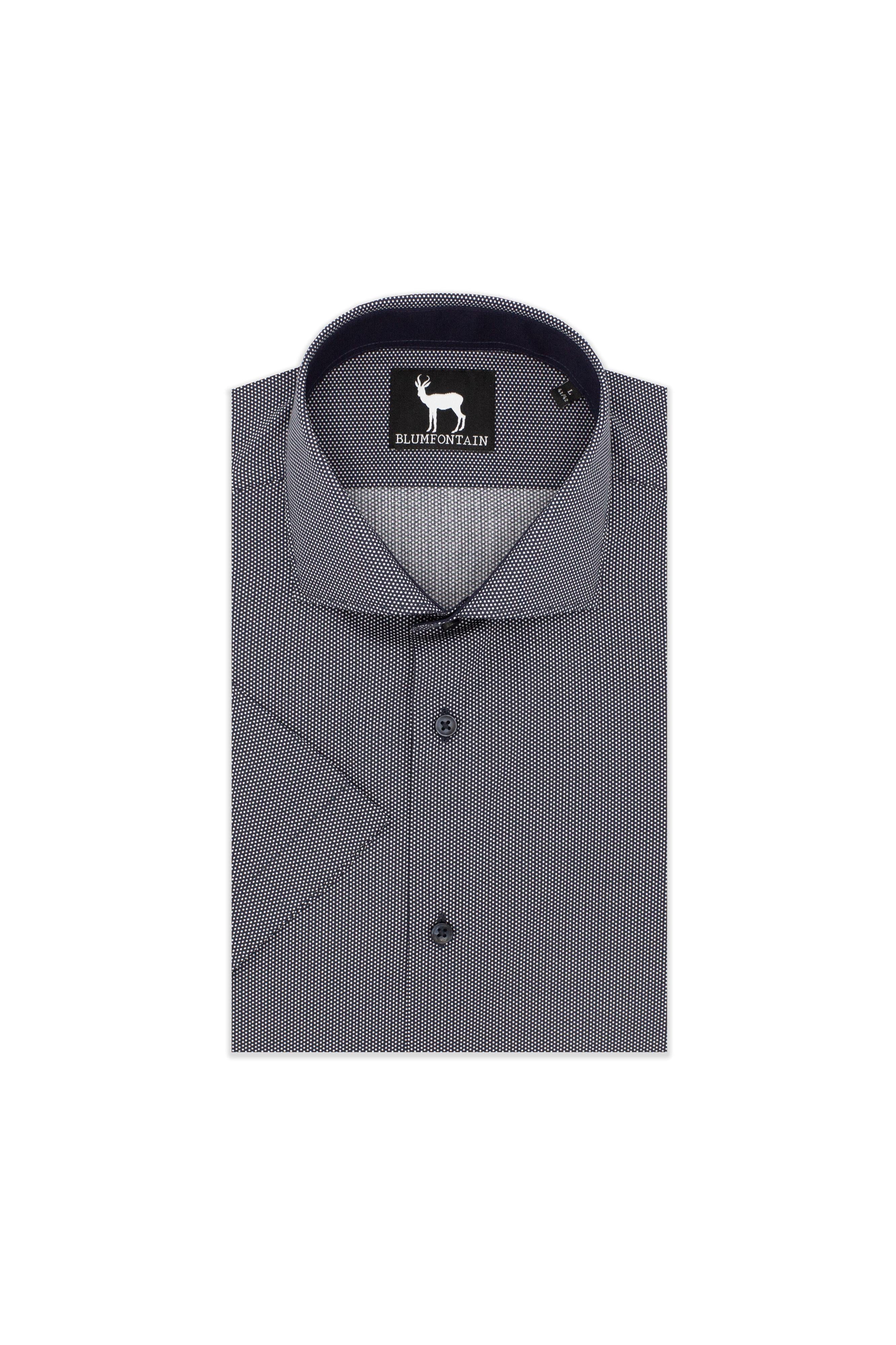 Blumfontain korte mouw blauw