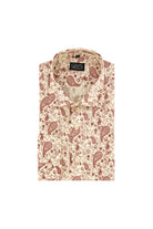 Overhemd print paisley wit-rood