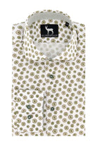 Blumfontain print citrus shirt featuring a vibrant citrus pattern and fresh design details.