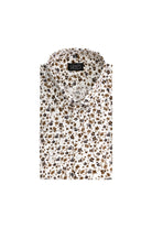 Print bloemetje grijs-bruin