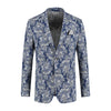 Colbert bloemstructuur blauw-wit