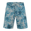 jersey print bloem grijs-blauw