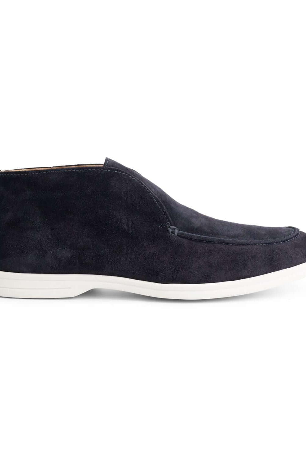 Loafer suede hoog blauw