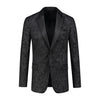 Dinnerjacket print velvet zwart