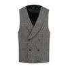 Gilet 2 rij ruit grijs
