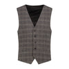 Gilet ruit grijsbruin