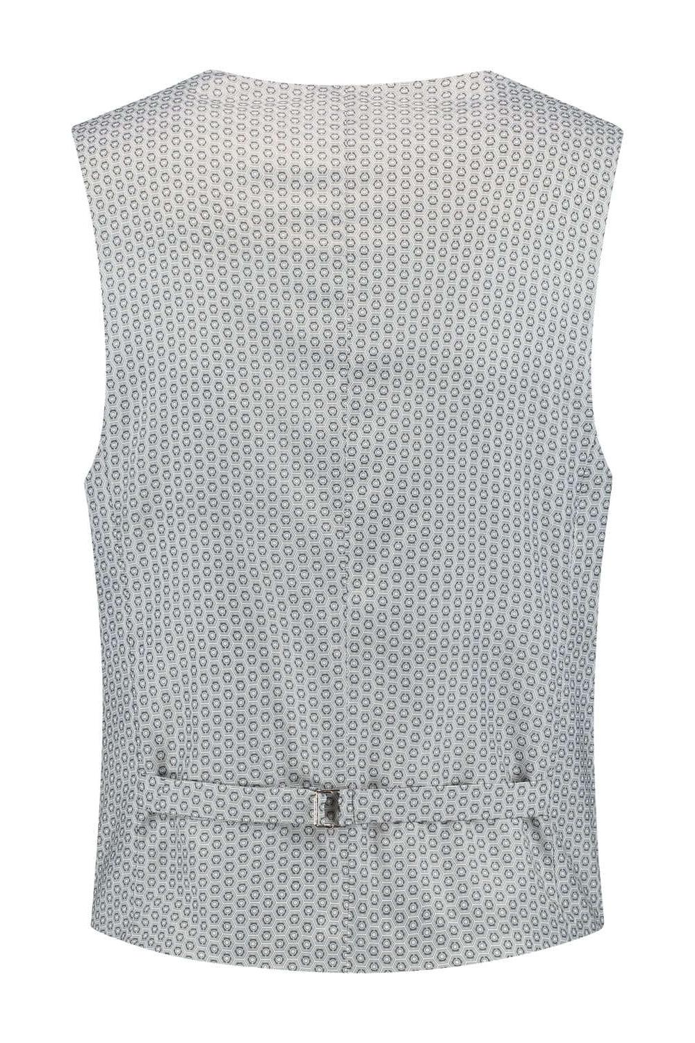 Gilet windowpane grijs
