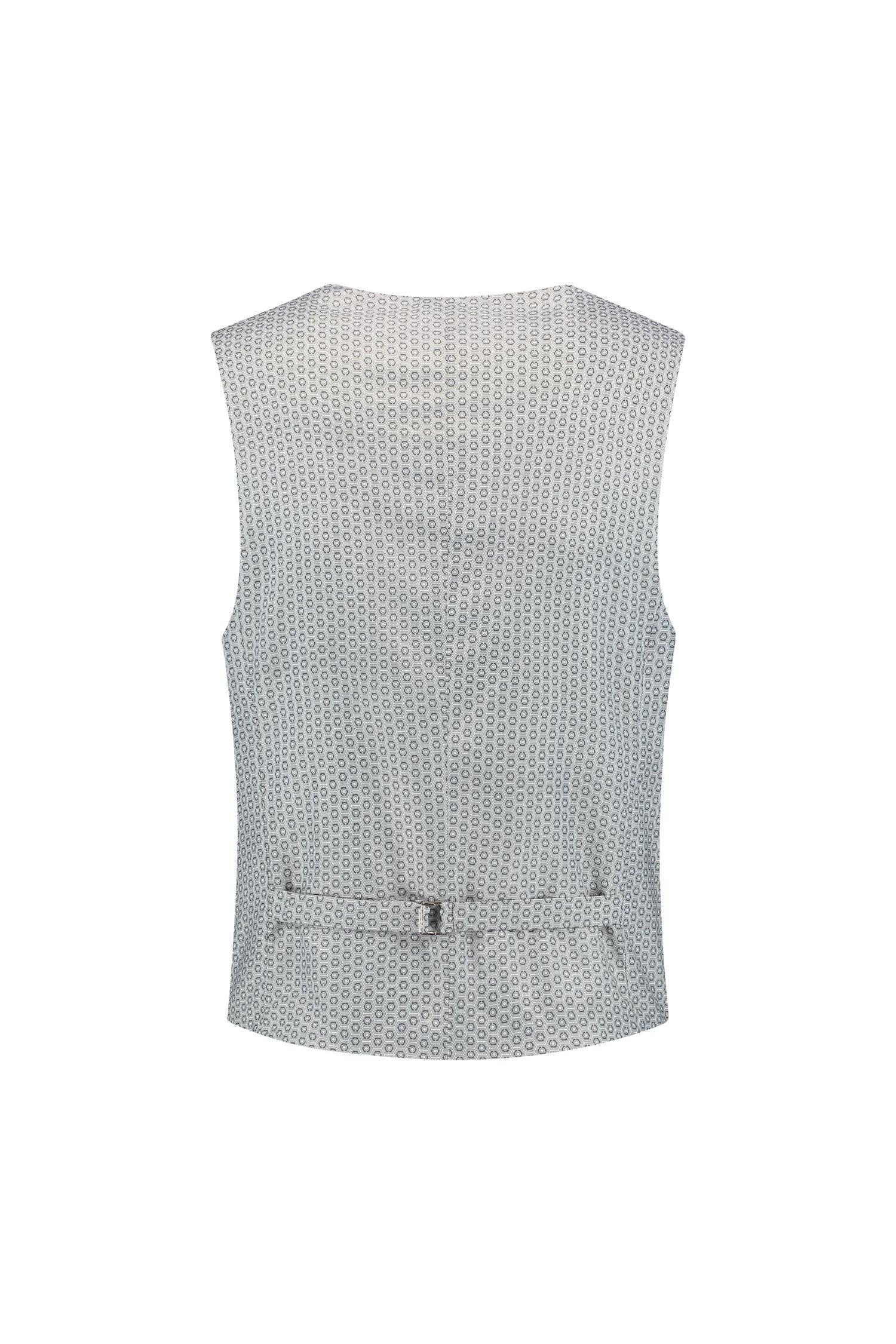 Gilet windowpane grijs