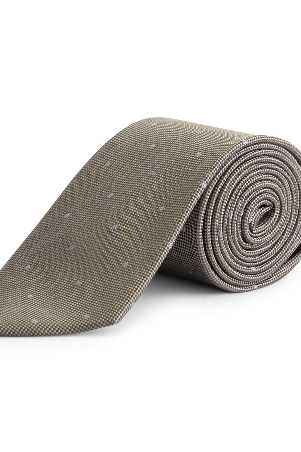 Stropdas zijde, elegante zijde stropdas met subtiele microstippen en puntige tip, perfect voor elke gelegenheid.